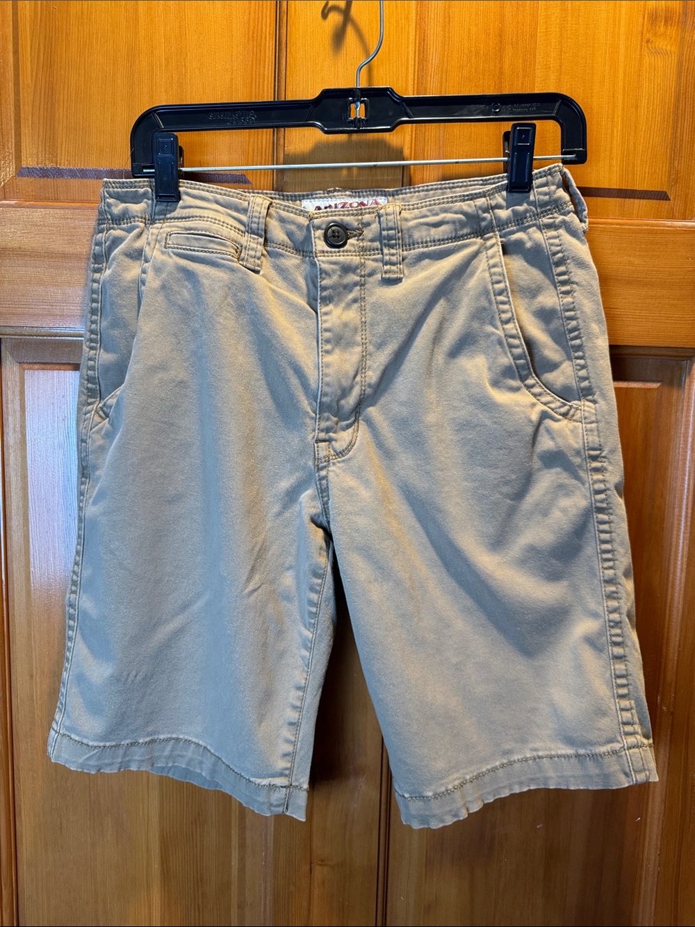 Arizona Jean Company Khaki Men's Flat Front Shorts Size 29